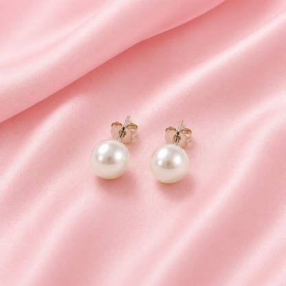 Classic Pearl Stud Earrings – Big, Large & Small