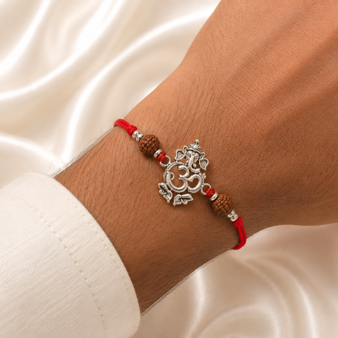 SILVER RAKSHABANDHAN RAKHI