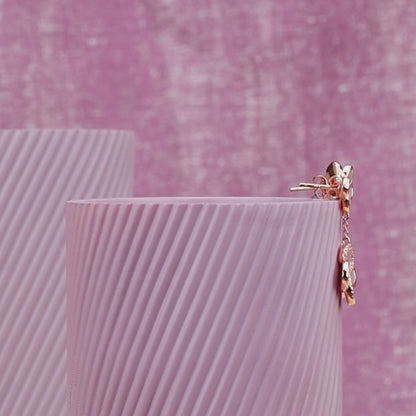 Pear Petal Harmony Dual- Tone Earrings