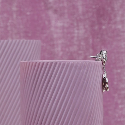 Pear Petal Harmony Dual- Tone Earrings