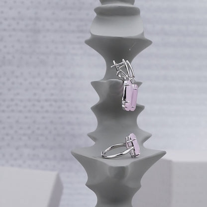Elegance In Every Drop-- Pink Silver Set