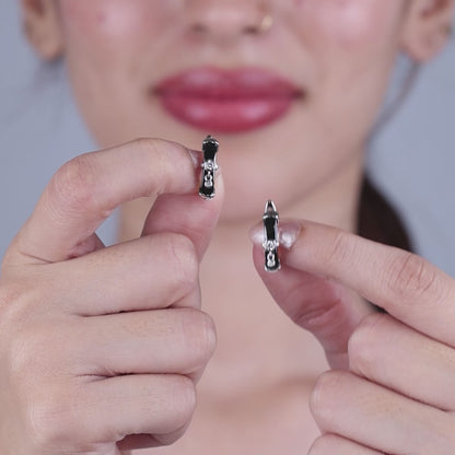 Eclipse Shine Silver Earrings