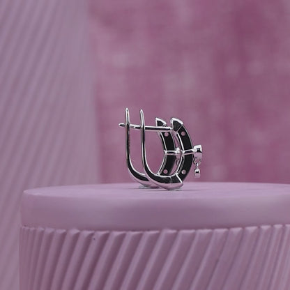 Eclipse Shine Silver Earrings