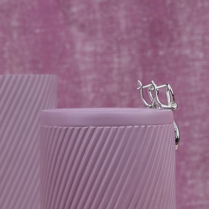 Elegant Knot Drop Earrings In 925 Sterling Silver