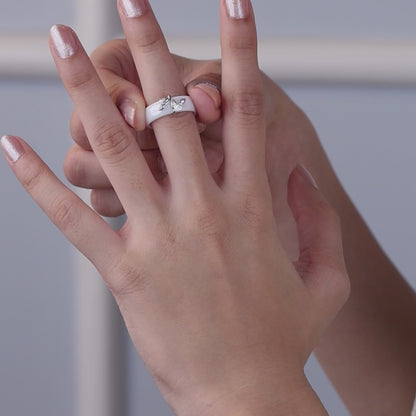 Silver Leaf Design Ring & Earrings Set