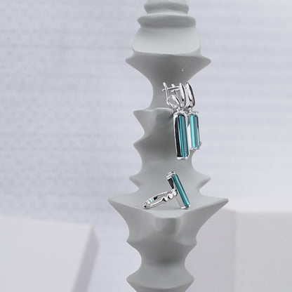 Blue Charm 925 Silver Set