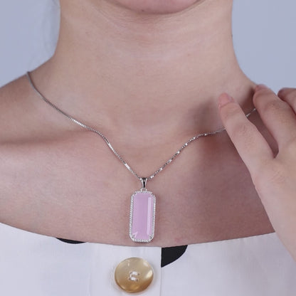 Pink Aura Silver Set