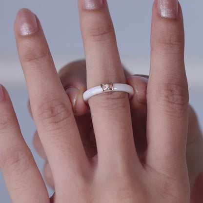 Minimal Luxe White Rose Silver Ceramic Set