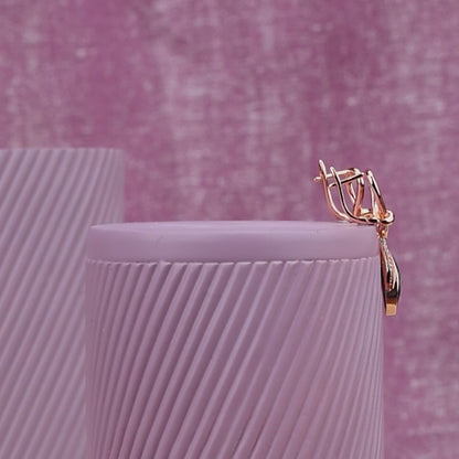 Twilight Knot Silver Rose Earrings