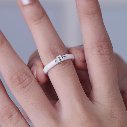 White Ceramic Arrow Silver Set