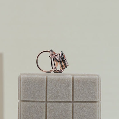 Silver Rose Black Luxe Solitaire Duo Set