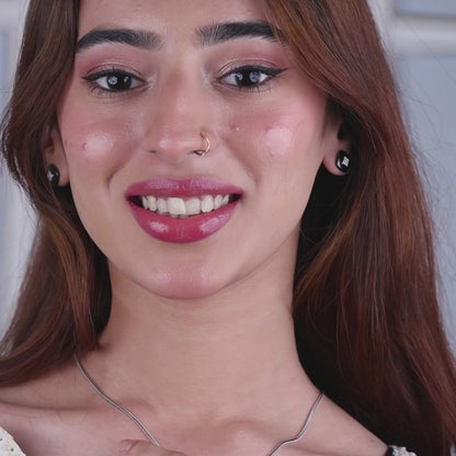 Square Spark Silver Ceramic Pendent Set