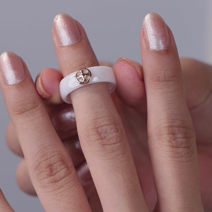 White Luxe Silver Rose Ceramic Set